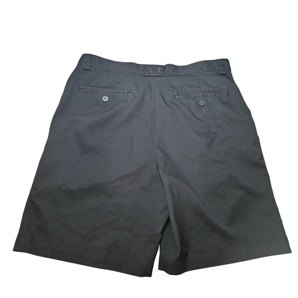 Under Armour Performance Shorts Mens 34R Black Golf Chino Flat Front Lightweight